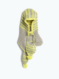 Chutput Kids Woollen Hand Knitted Striped Design Cap - Grey