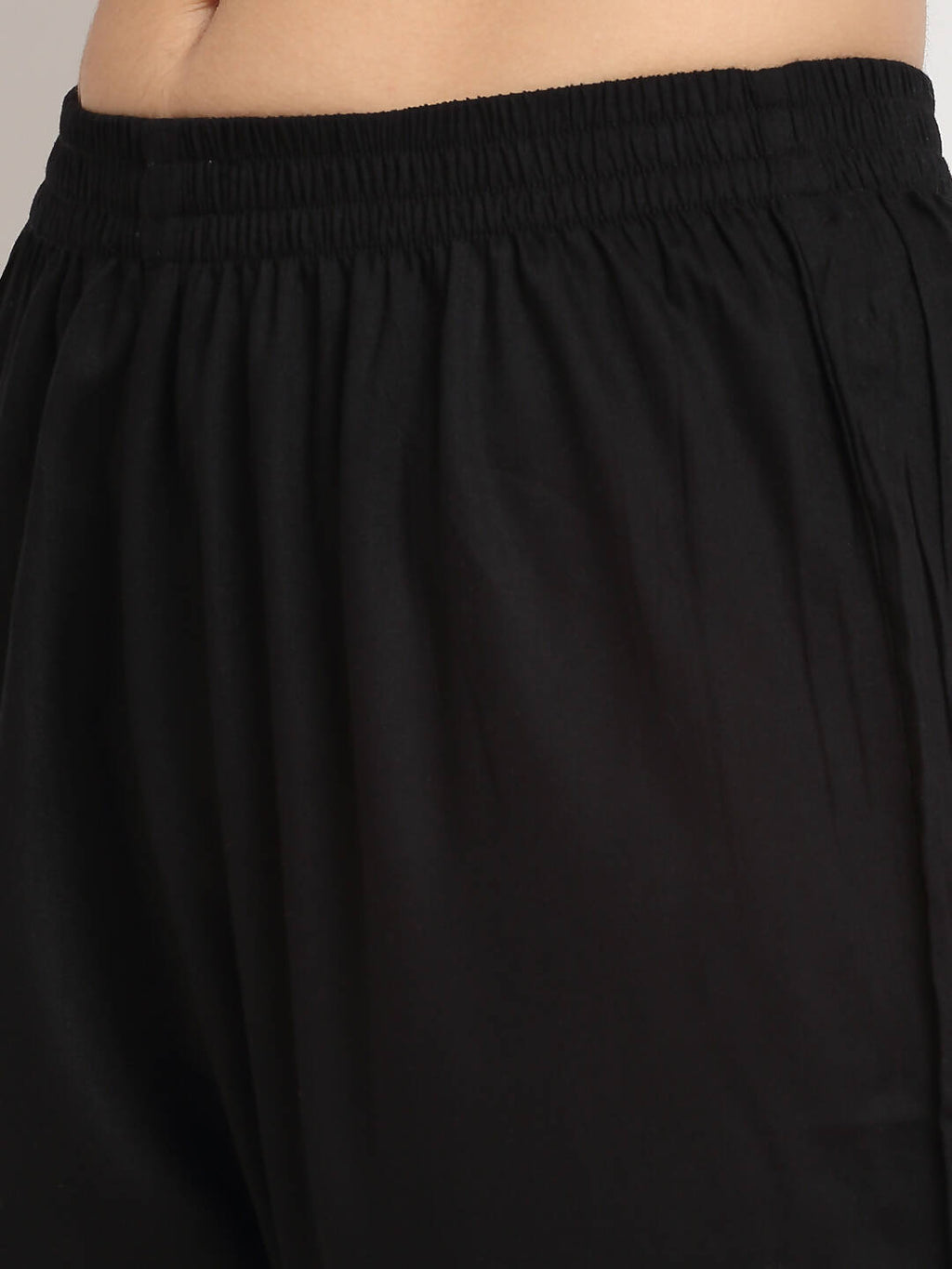 Rudra Bazaar Black Anarkali Kurti & Pyjamas With Duppata