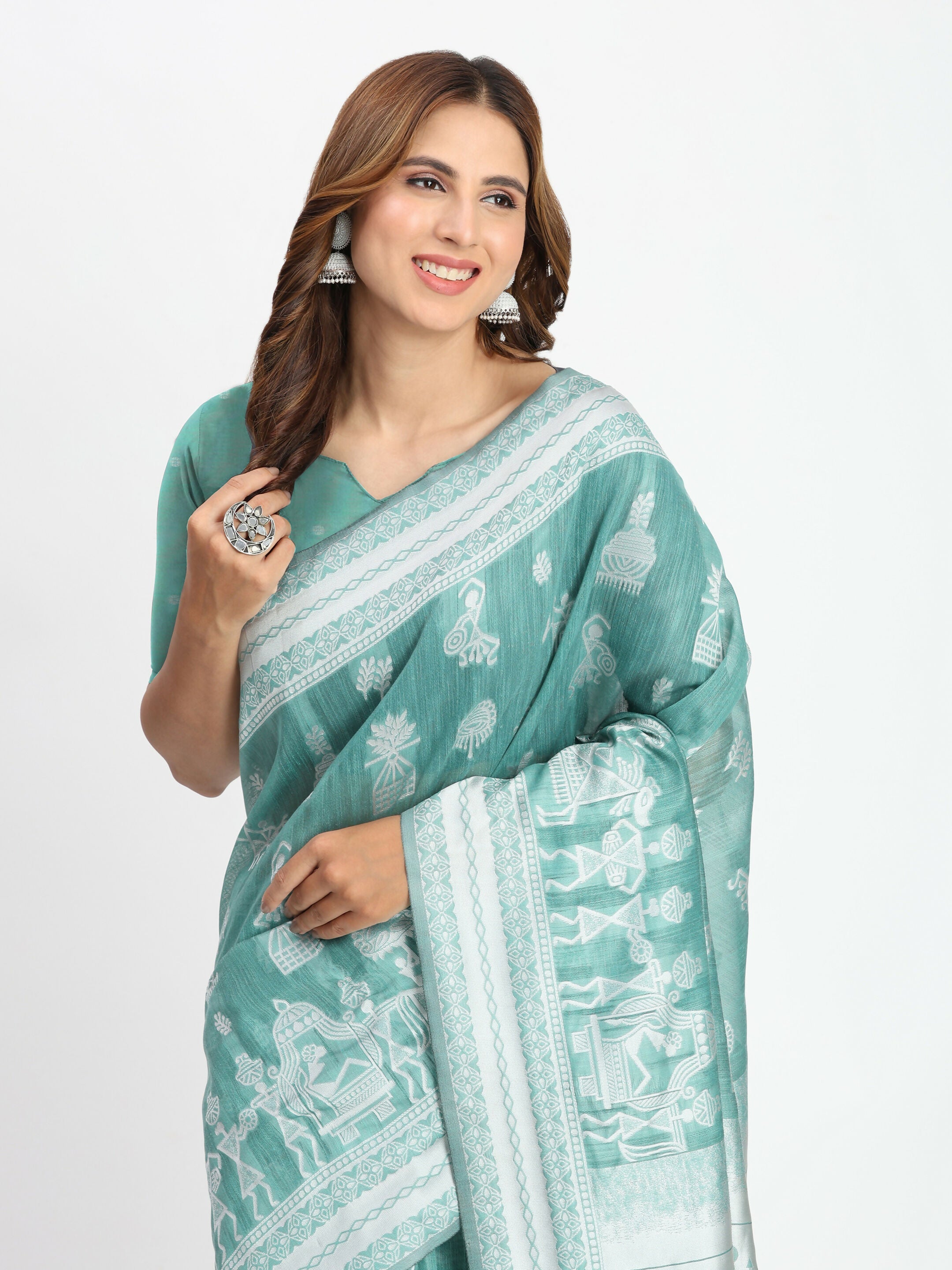 Shree Shyam Fashion Linen Cotton Mustard Saree