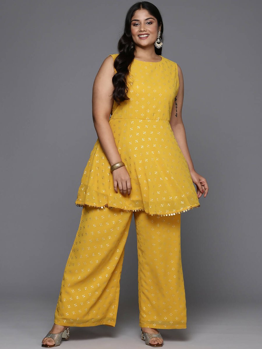 Ahalyaa Women's Traditional Wear Co-ords - Mustard