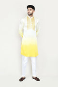 Joban Fashion Yellow Colored Satin Silk Fabric Kurta With Straight Fit Pant