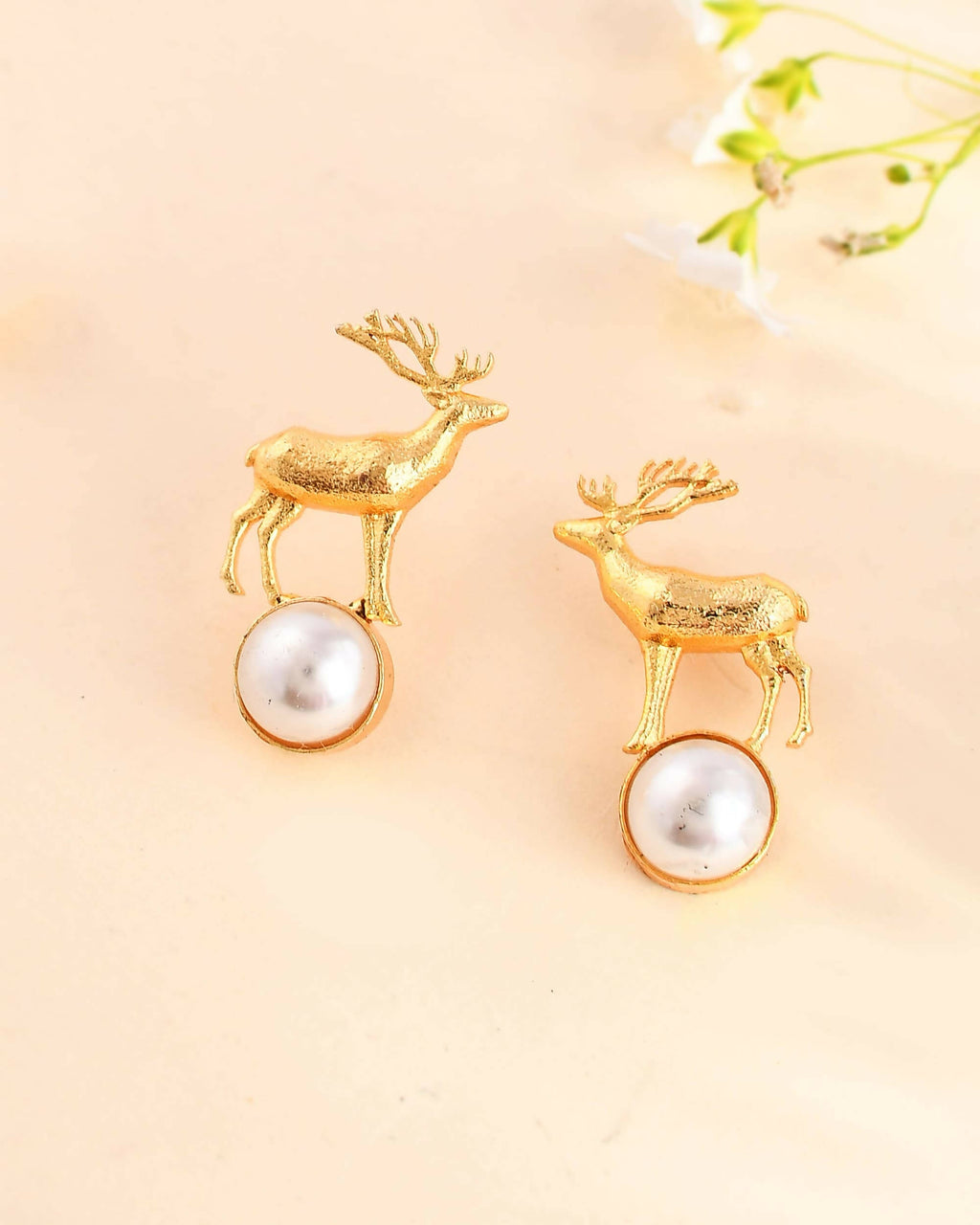 VOJ Women Gold Color stainless steel Earrings