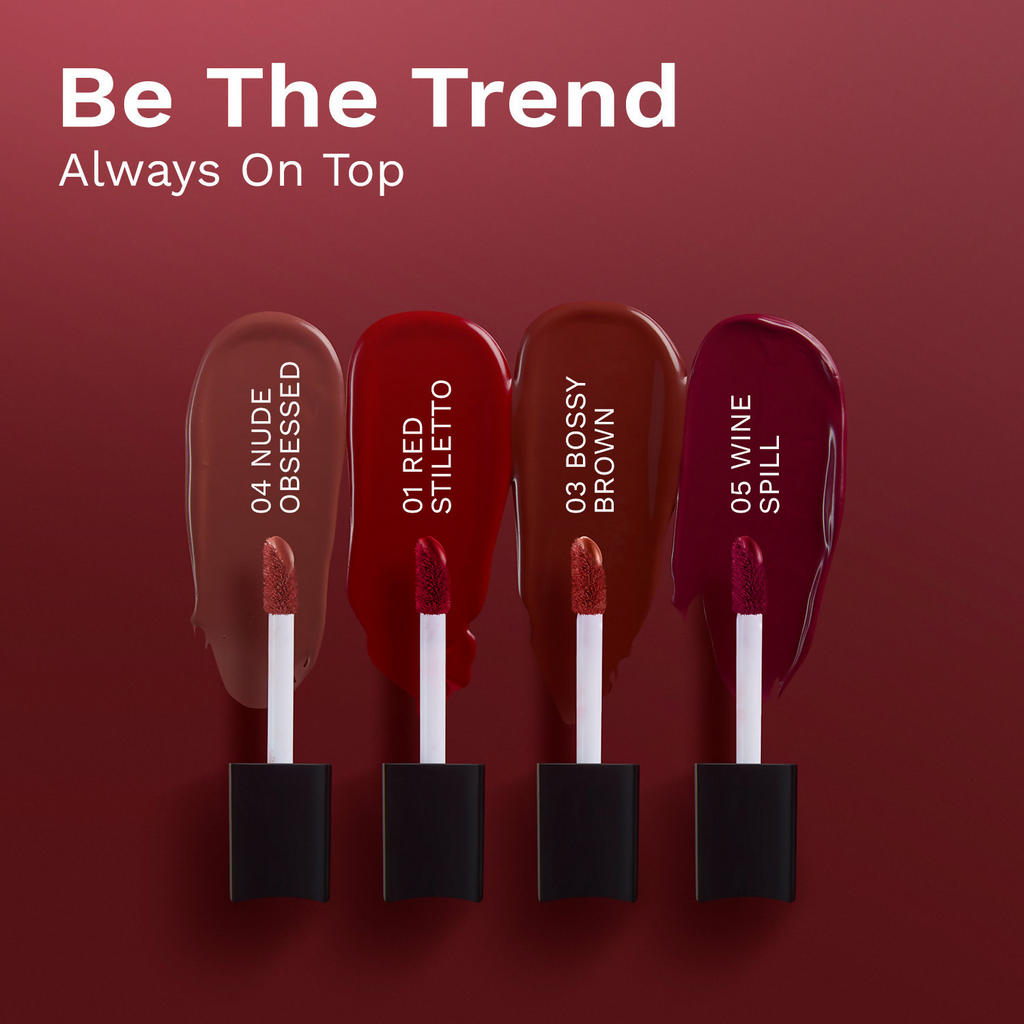 Pilgrim Matte Mini Liquid Lipstick 4 In 1 Pack Smudgeproof, Hydrating & Lightweight - Always On Top