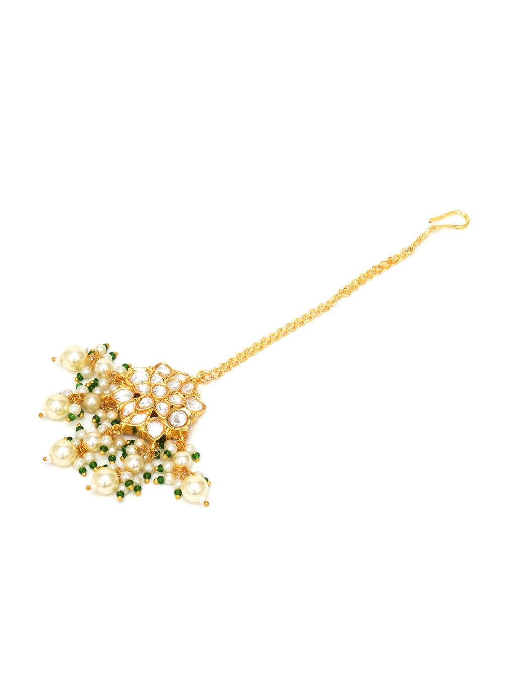 Kundan Maang Tikka (Gold) - Ruby Raang