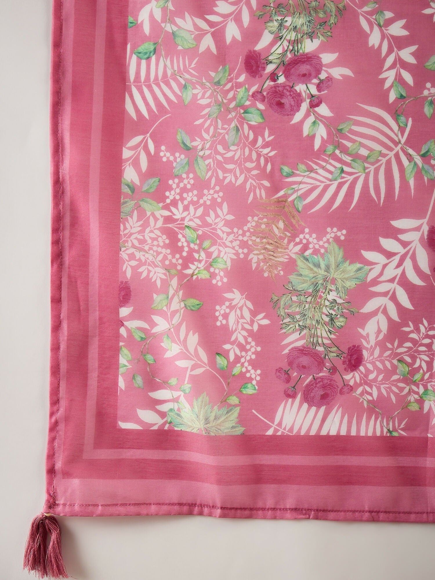 Pink Crystal Organza schiffli embroidery Kurta With Trouser & Dupatta - Bhumi