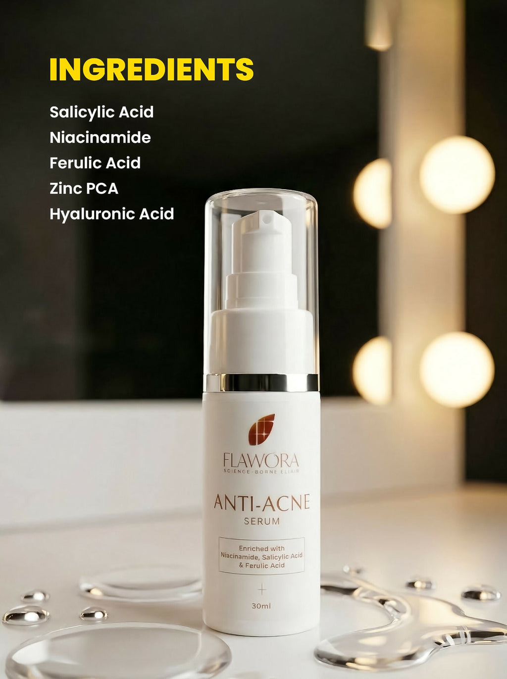 Flawora Set of Anti Acne Serum and D-Tan Lotion