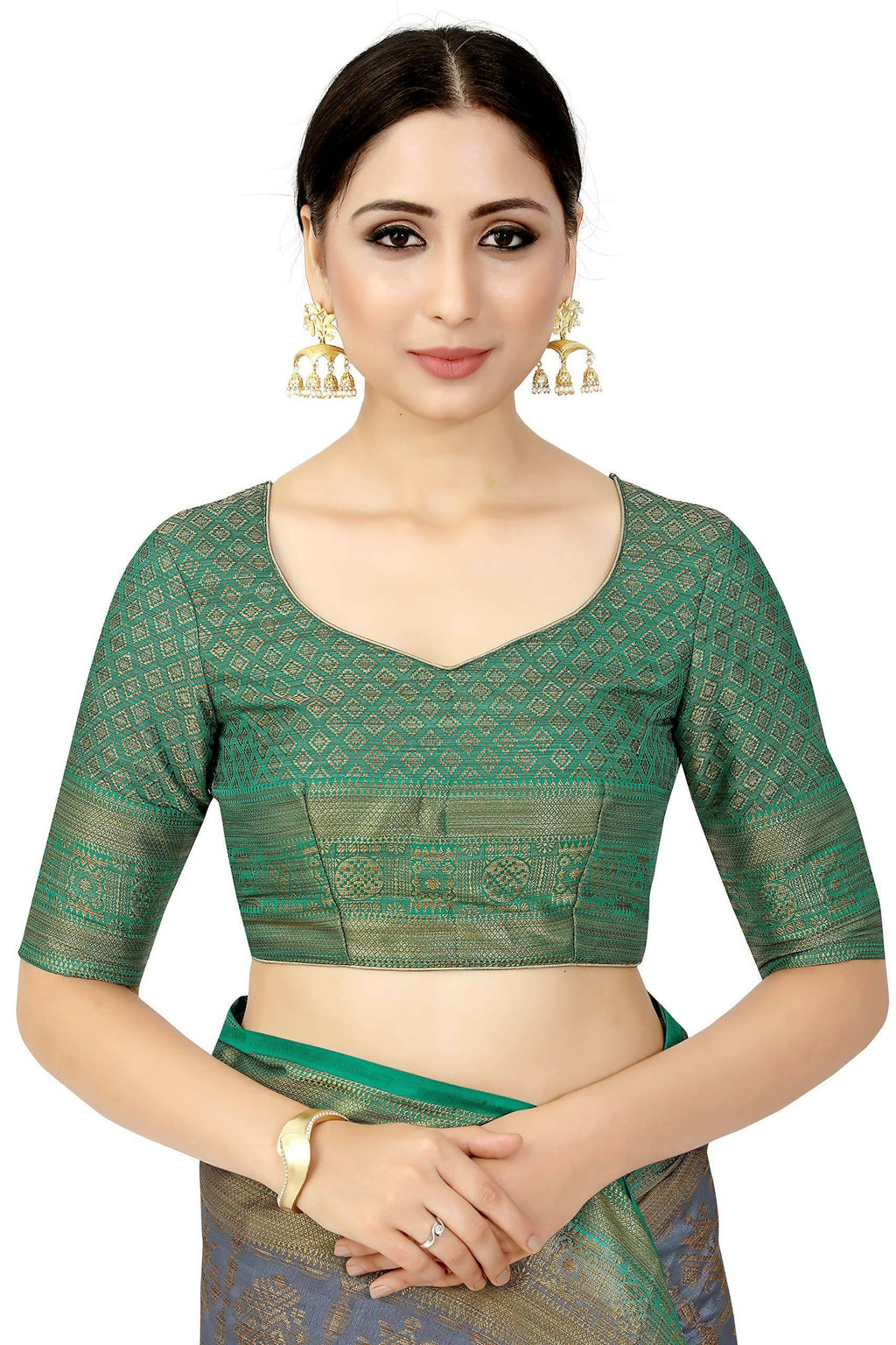 Mimosa Women's Charcoal Grey Patola Art Silk Saree