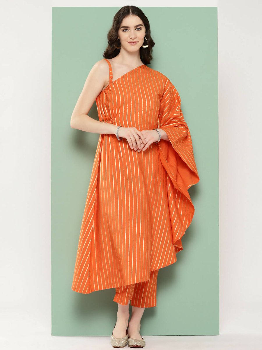 Ahalyaa Women's Traditional Wear Co-ods - Orange