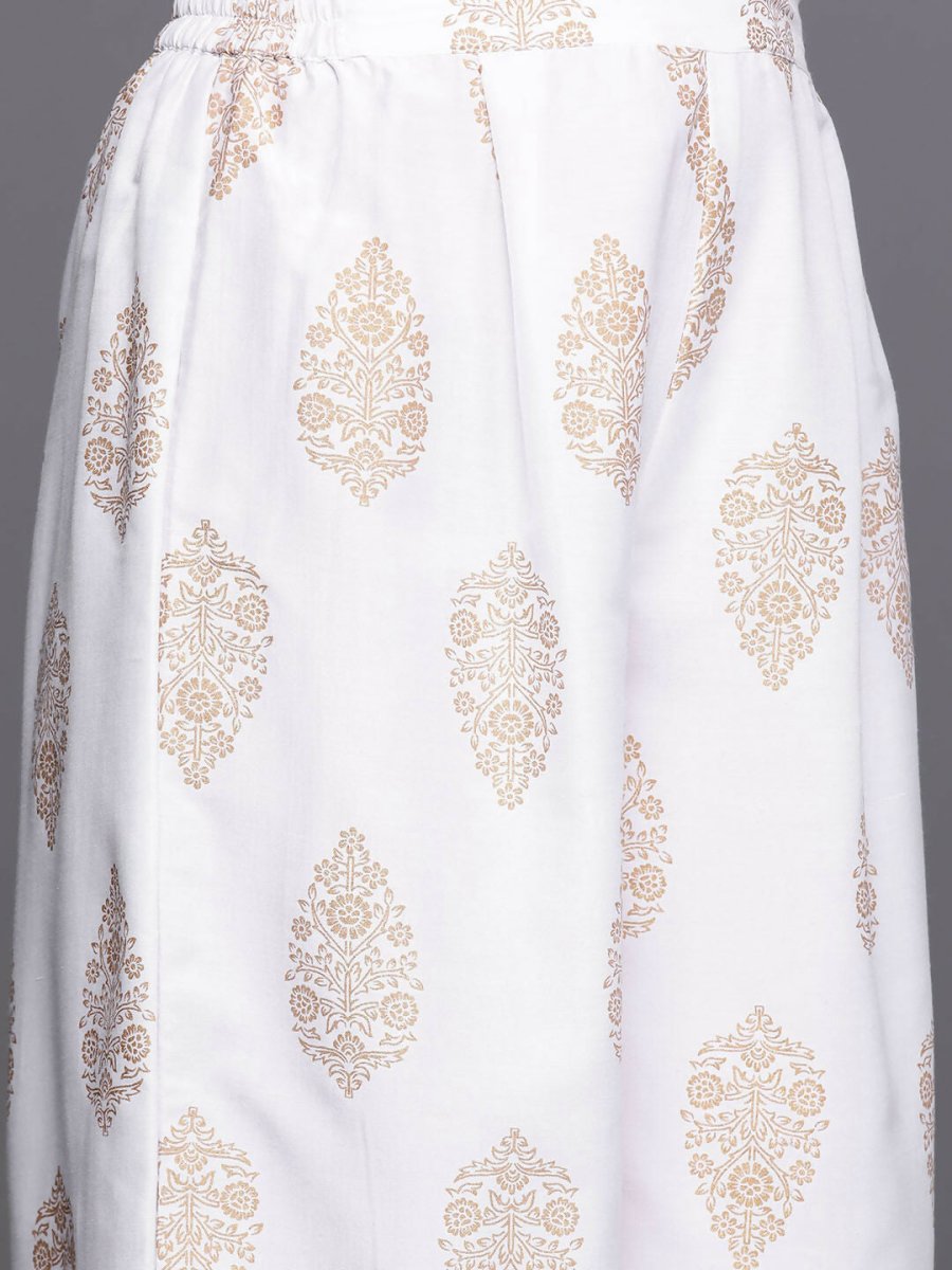 Ahalyaa Women's Traditional Wear Co-ods - White