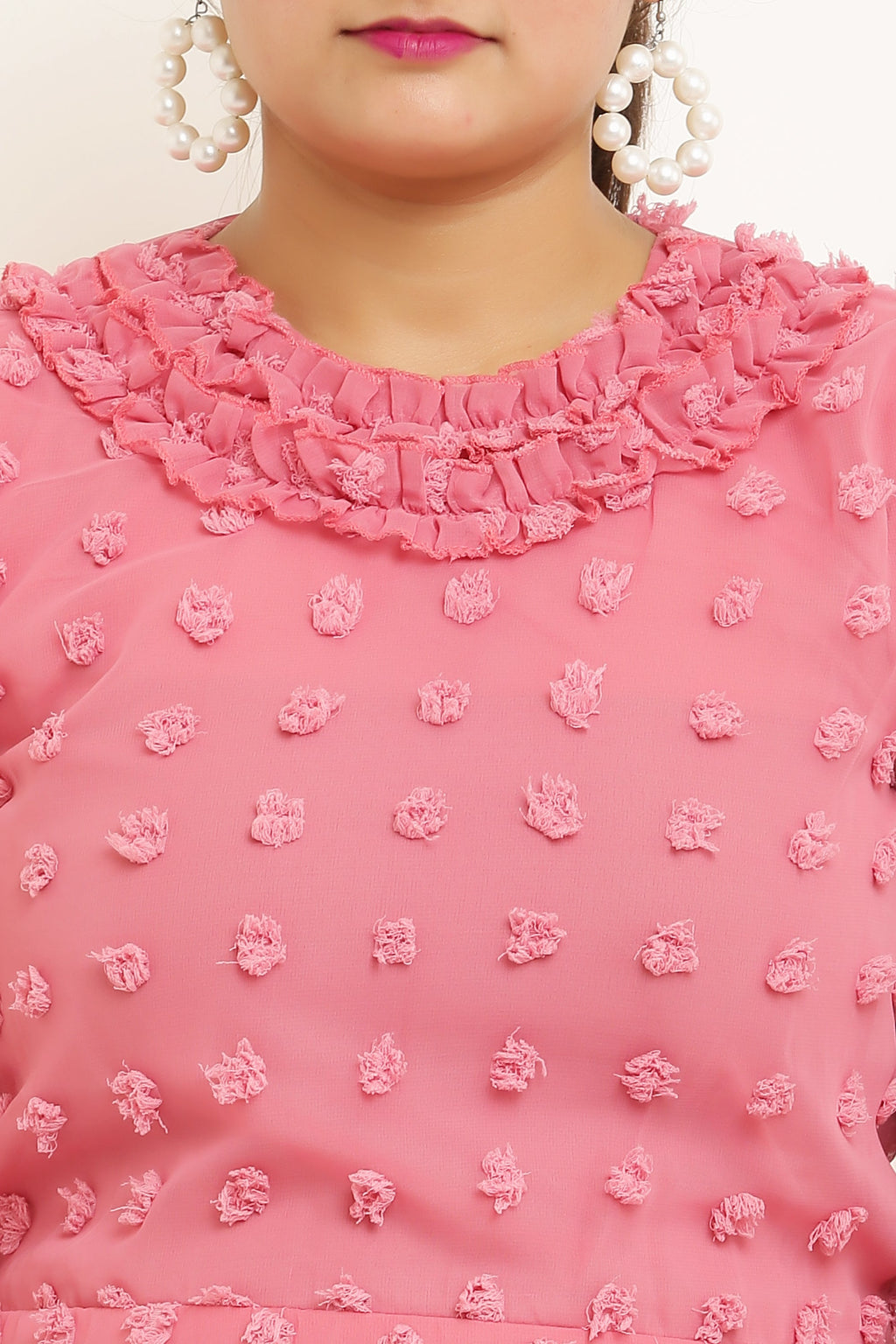 PAVONINE Buta-Design Peach Dress For Girls & Women