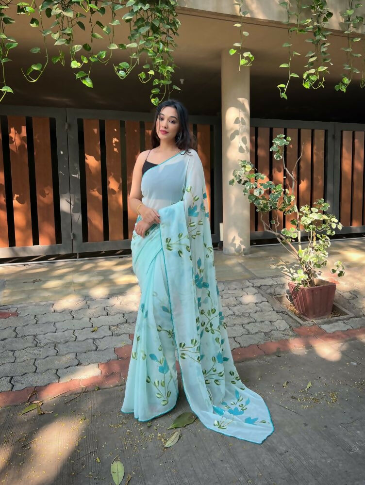 Vamsee Aditi Sky Georgette Saree