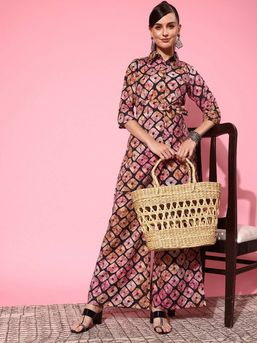 Ahalyaa Women's Traditional Wear Co-ods - Black