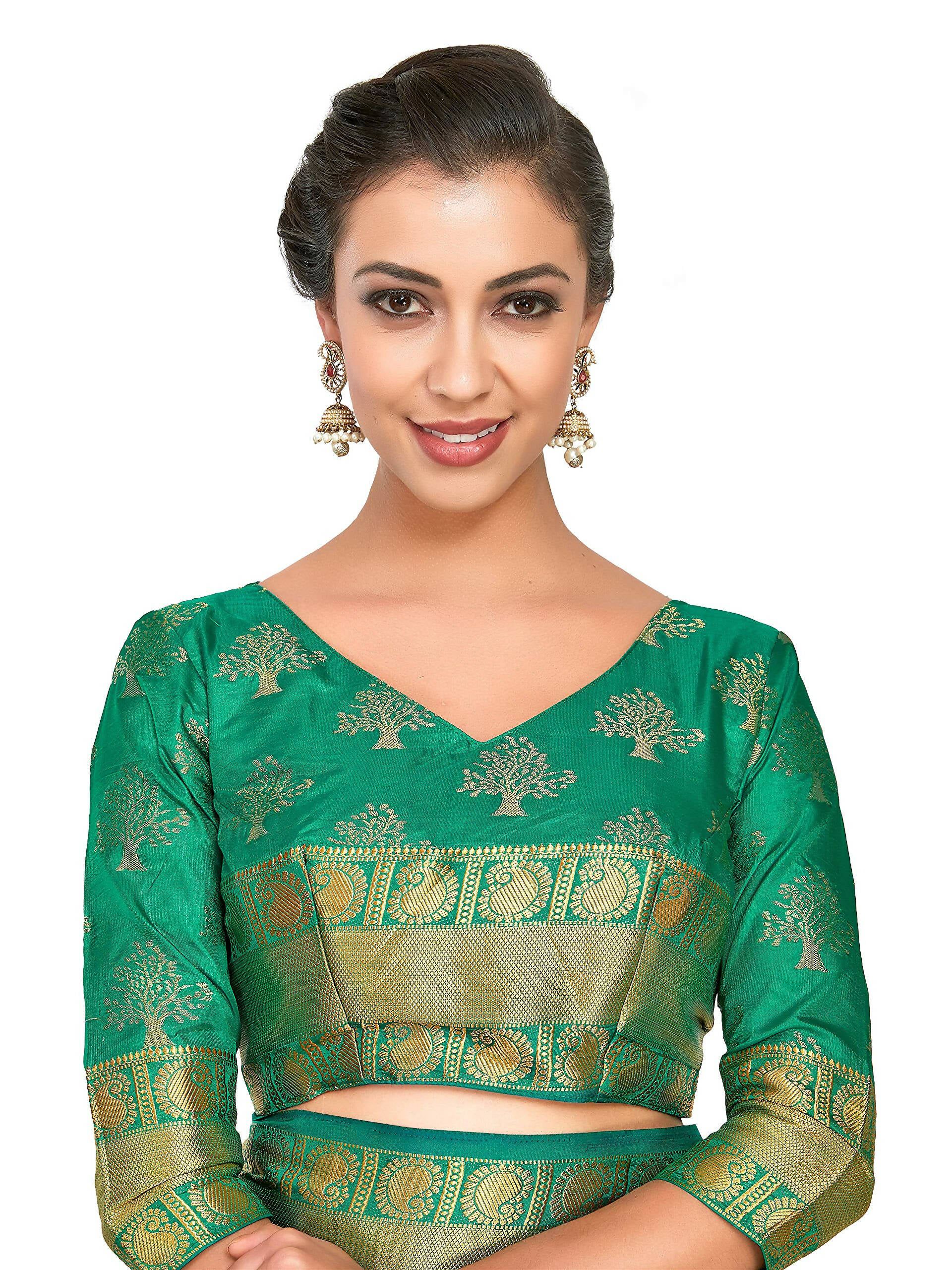 Mimosa Women's Gold Kanchipuram Silk Saree