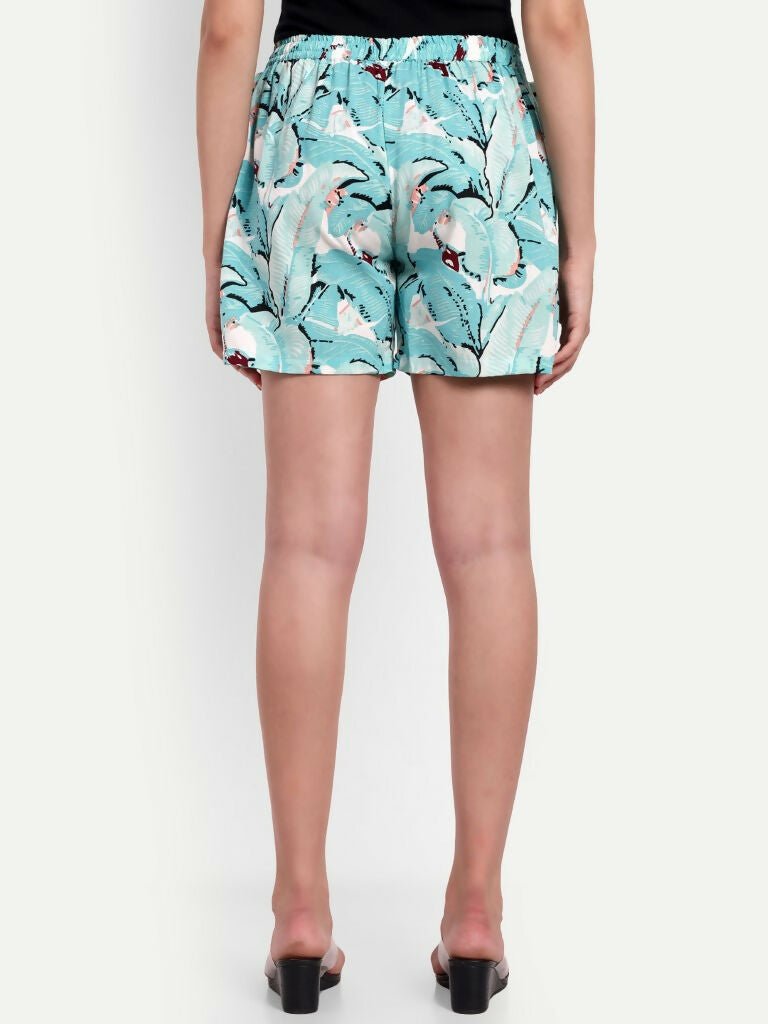 Alvano Printed Blue, Green Boxer Shorts, Night Shorts, Regular Shorts, Bermuda Shorts