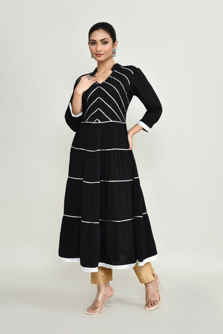 Joban Fashion Black Rayon Tunic