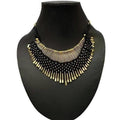 MS Fashion India Traditional Black Color Threaded Necklace For Women