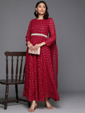 Ahalyaa Women's Traditional wear Ethnic Dress - Maroon
