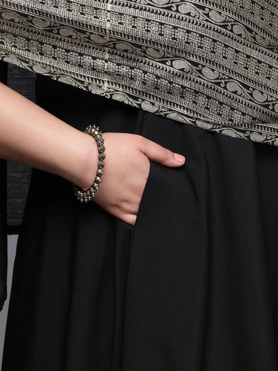 Ahalyaa Women's Traditional wear Ethnic Dress - Black
