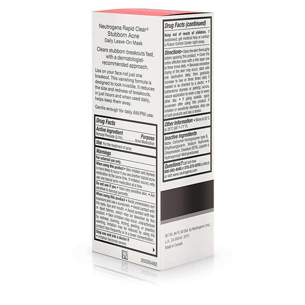 Neutrogena Rapid Clear Stubborn Acne Daily Leave On Mask