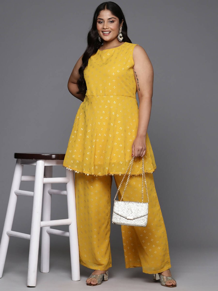 Ahalyaa Women's Traditional Wear Co-ords - Mustard