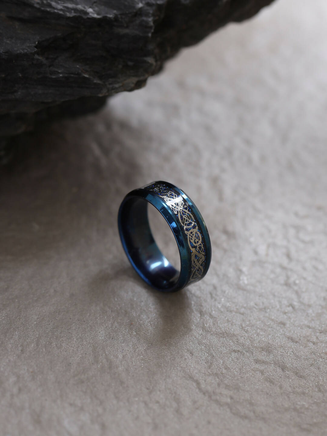 NVR Men's Rhodium-Plated Finger Ring