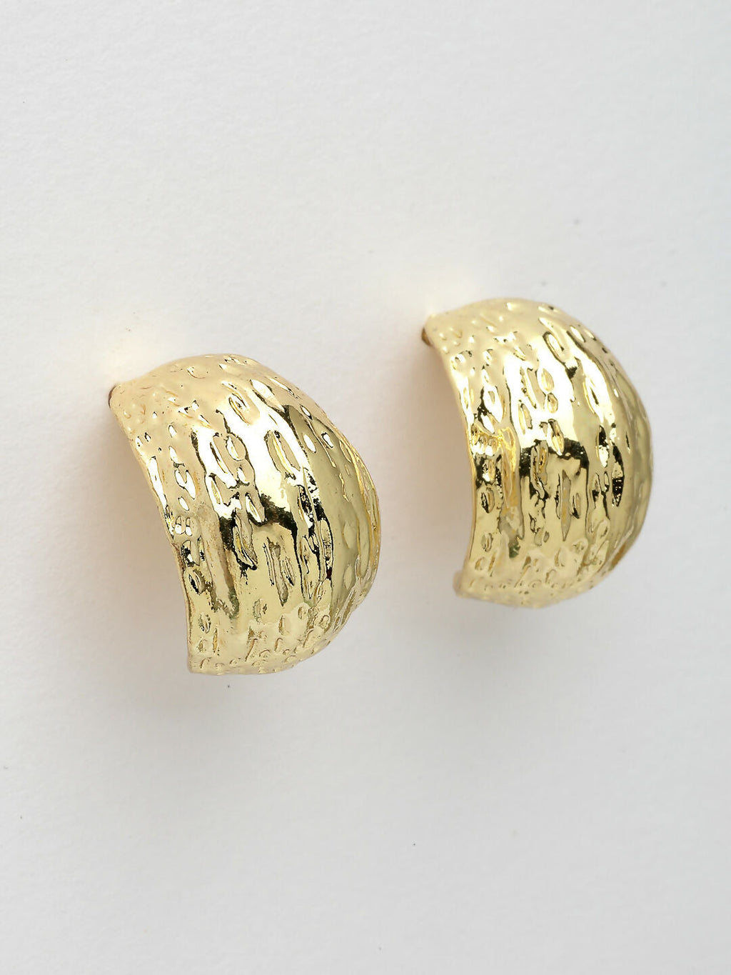NVR Women's Gold-Polished Contemporary Drop Earrings