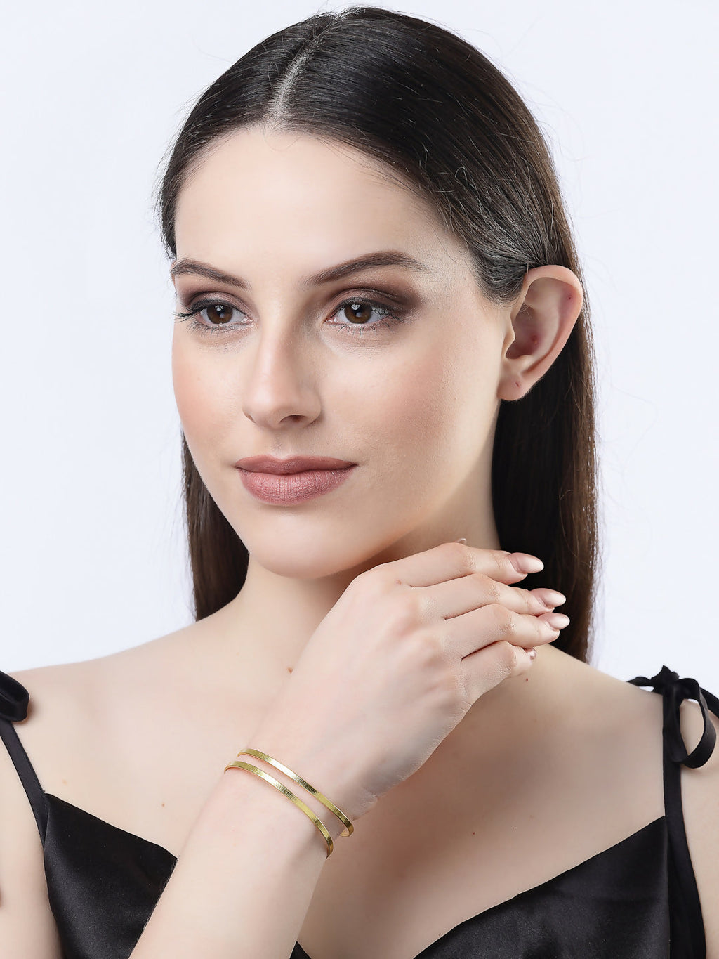 NVR Women Gold-Polished Western Cuff Bracelet