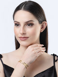 NVR Women Gold-Polished Western Cuff Bracelet