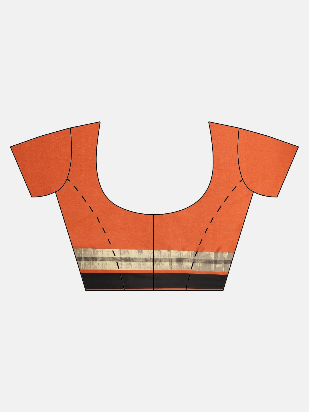 Saree Mall Rust Orange Solid Saree