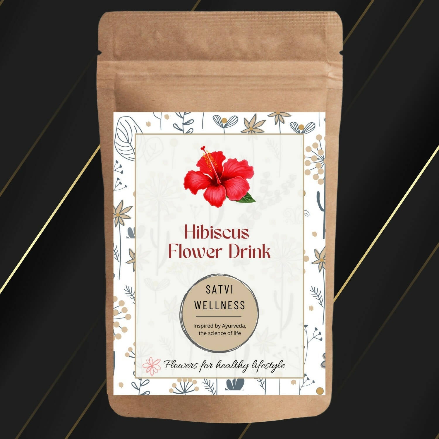 Satvi Wellness Hibiscus Flower Drink | Hibiscus Flower Tea | Hibiscus Tea | Herbal Tea