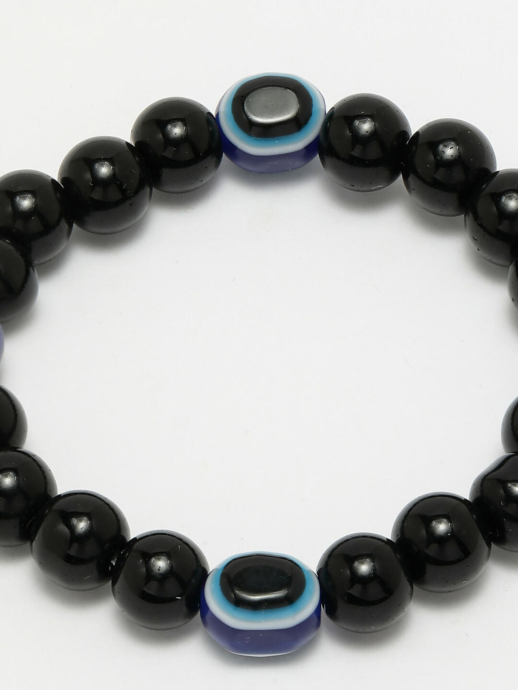 NVR Men & Women Evil Eye Beaded Adjustable Bracelet