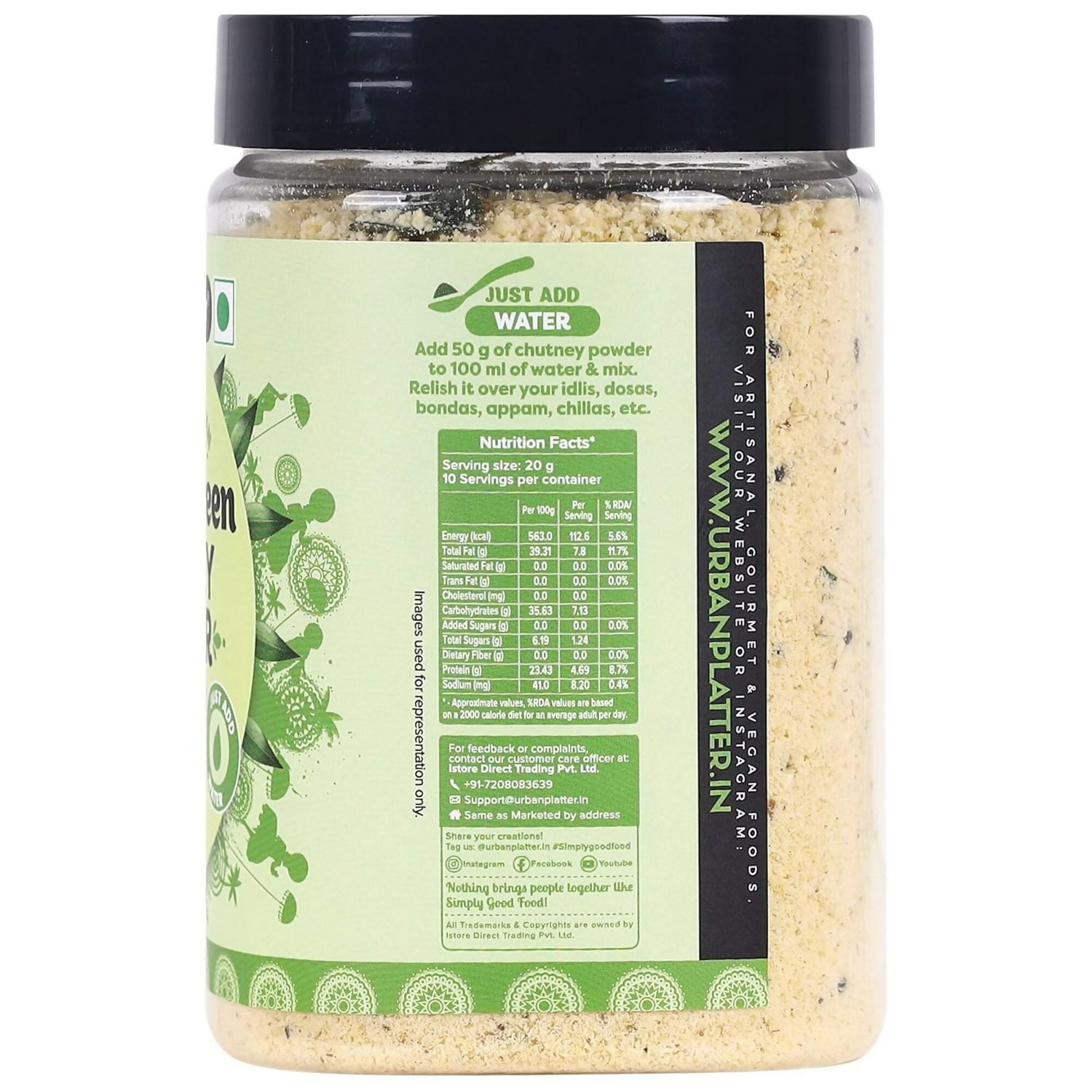 Urban Platter Coconut Green Chutney Powder