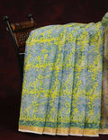 Lime Yellow Floral Design Pure Kota Cotton Saree By Gayathri Reddy Designer Studio