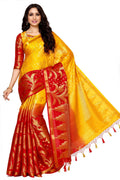 Mimosa Women's Multi Color Art Silk Kanjivaram Saree
