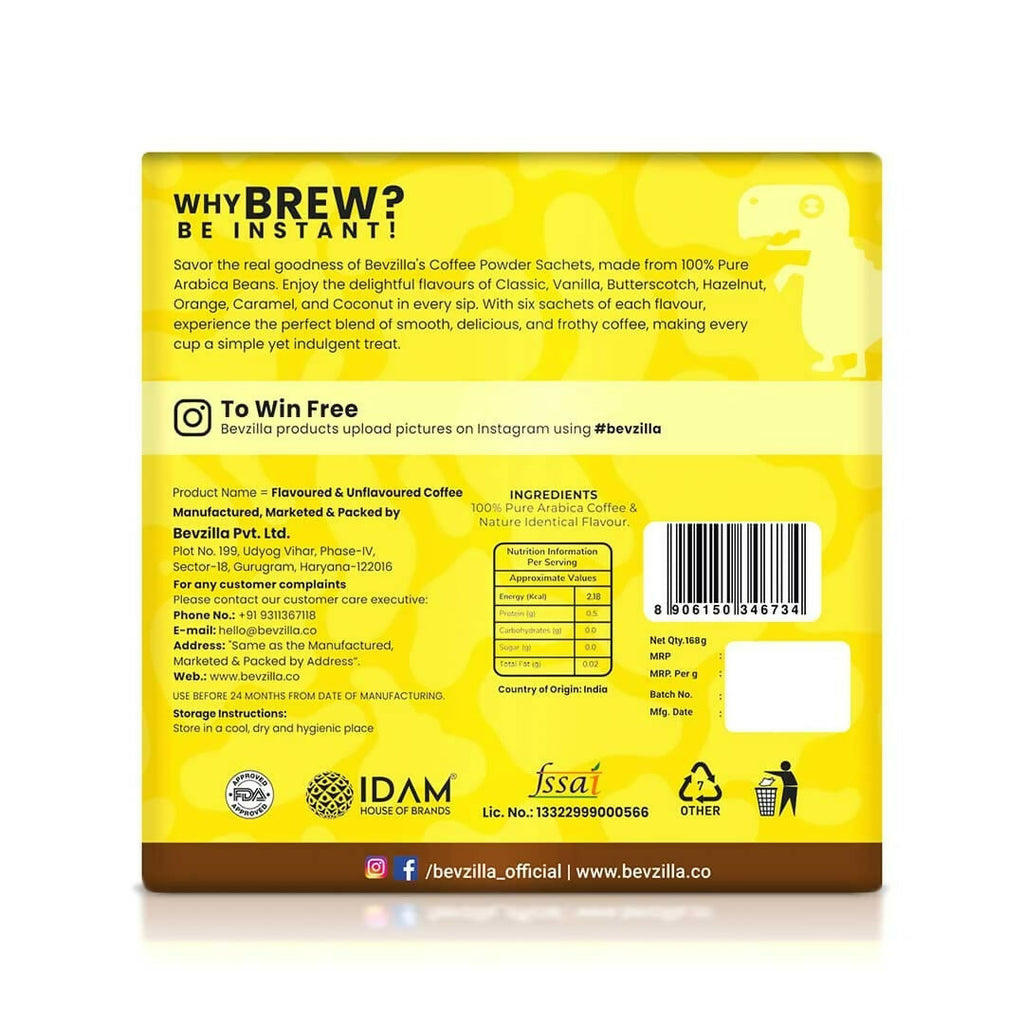 Bevzilla 84 Sachets Assorted Coffee Powder Box