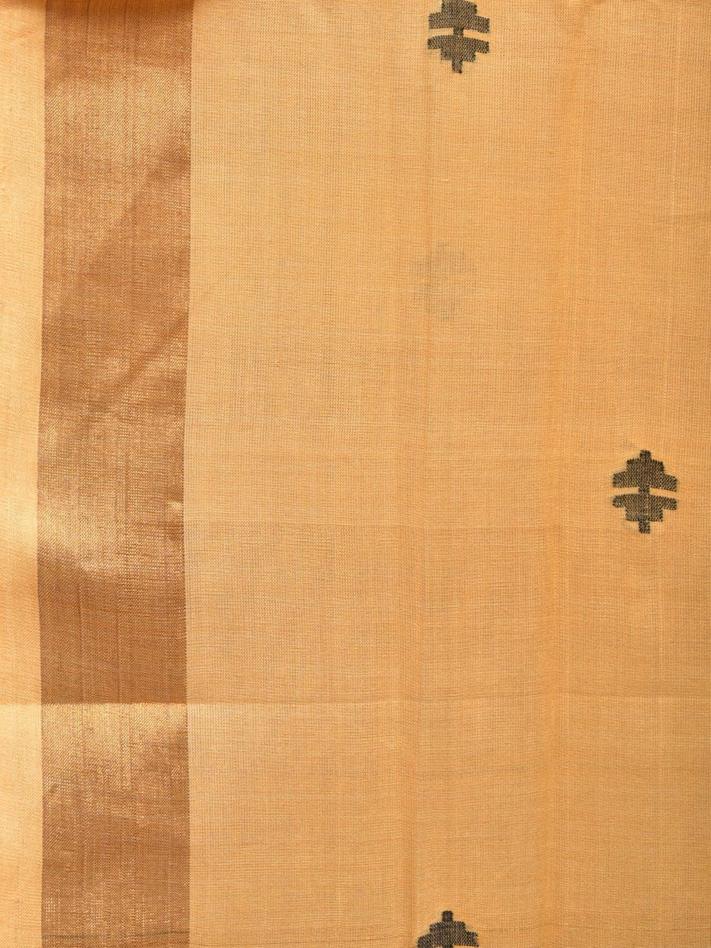 Light Yellow Uppada Cotton Handloom Saree with Jamdani Pallu Design - Global Threads