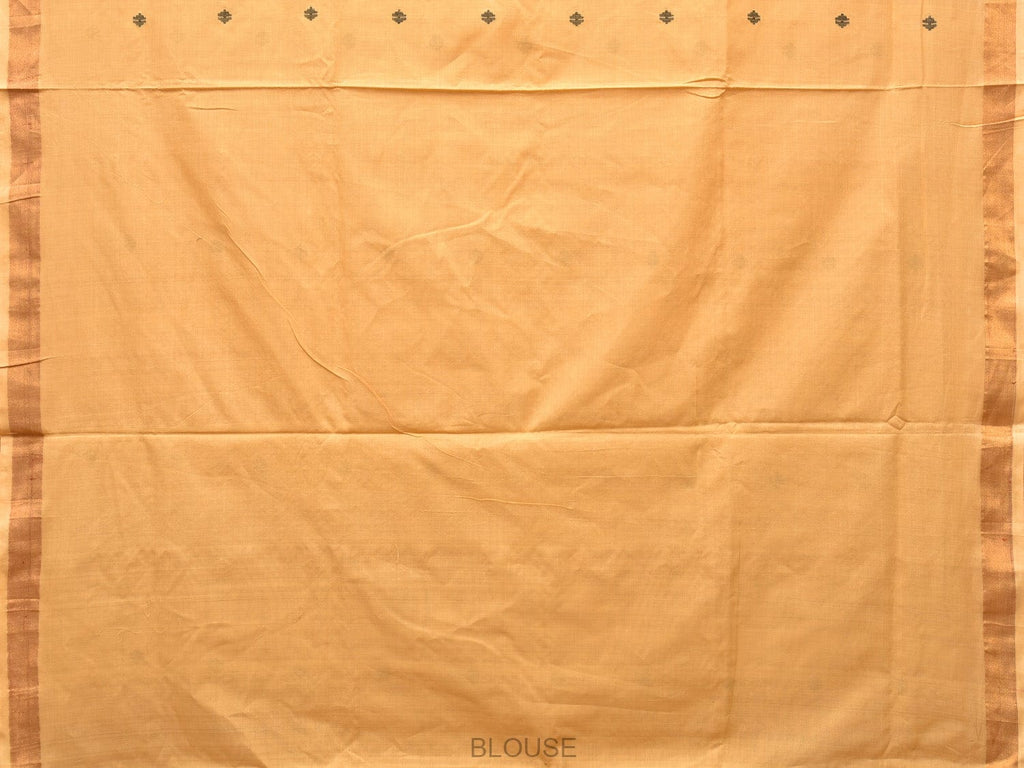 Light Yellow Uppada Cotton Handloom Saree with Jamdani Pallu Design - Global Threads