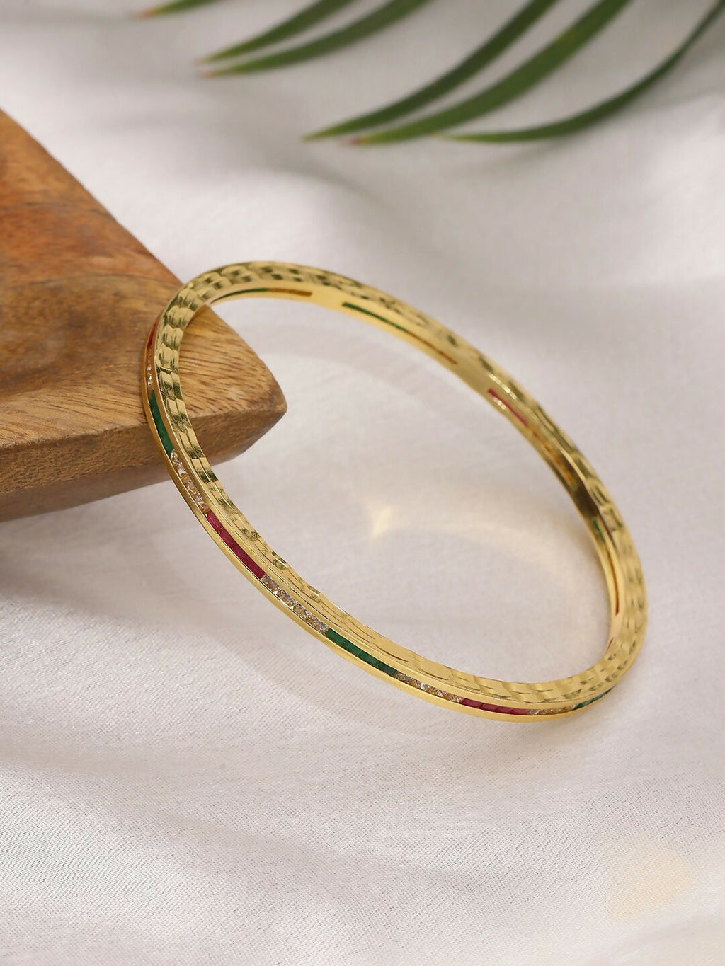Golden Bangle- Ruby Raang