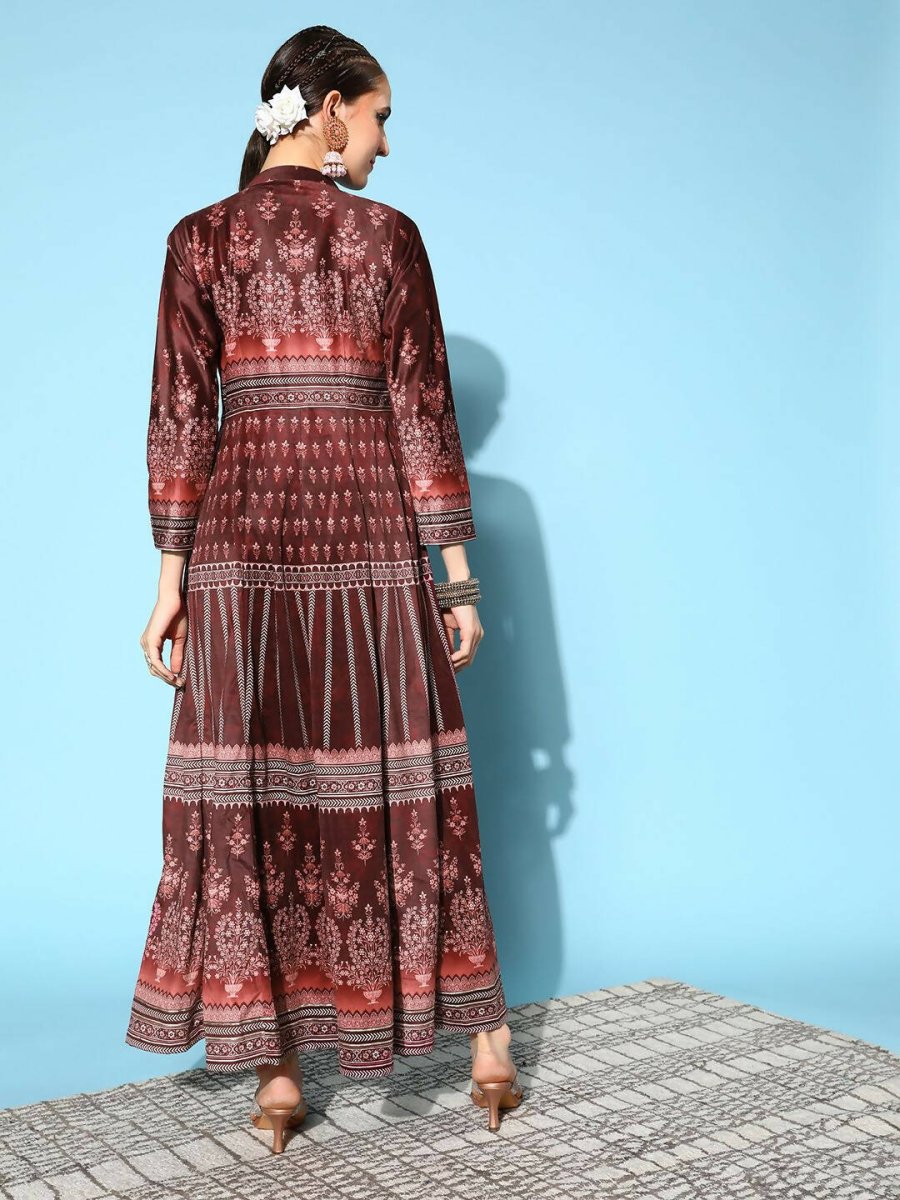 Ahalyaa Women's Beautiful Black Color Digital Print Velvet Kurta