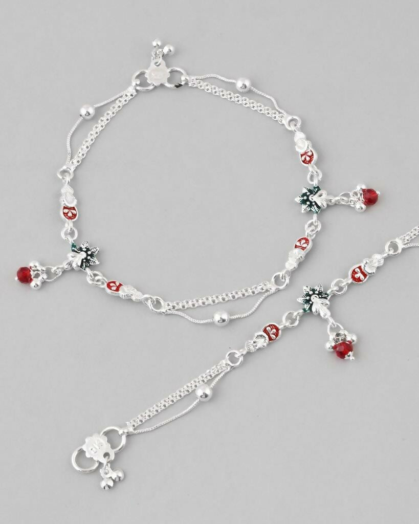 VOJ Set of 2 Traditional Stylish Designer Anklet