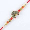 Beautiful Peacock Ethnic Rakhi & Cadbury Temptations