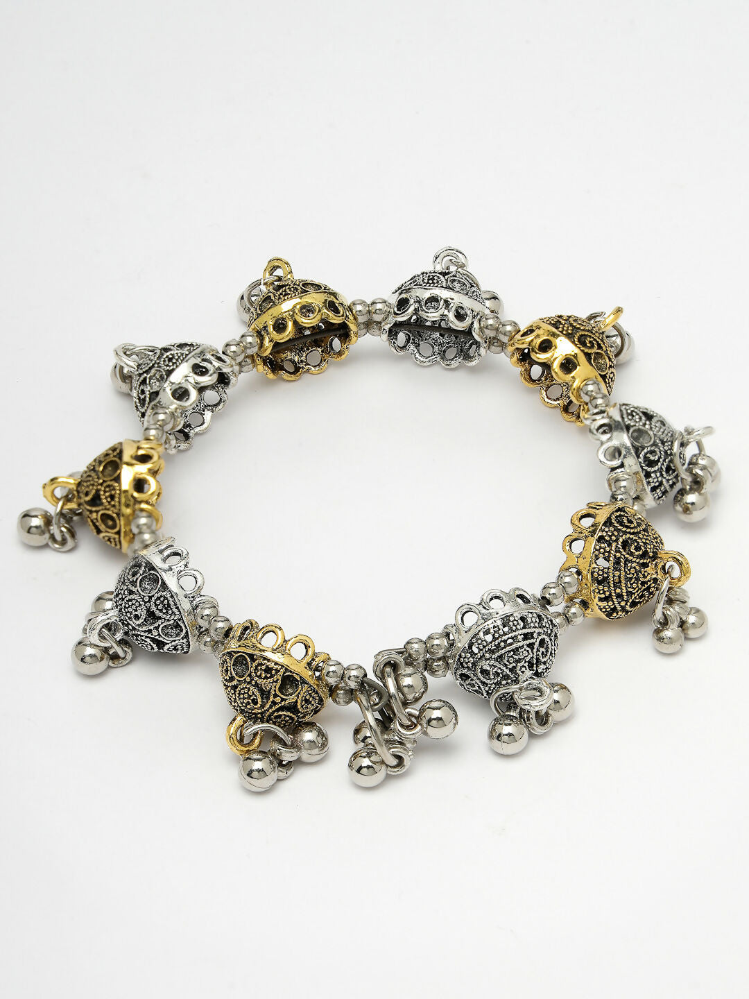 NVR Women's Gold-Polished Stylish Latest Design Multicolor Bracelet