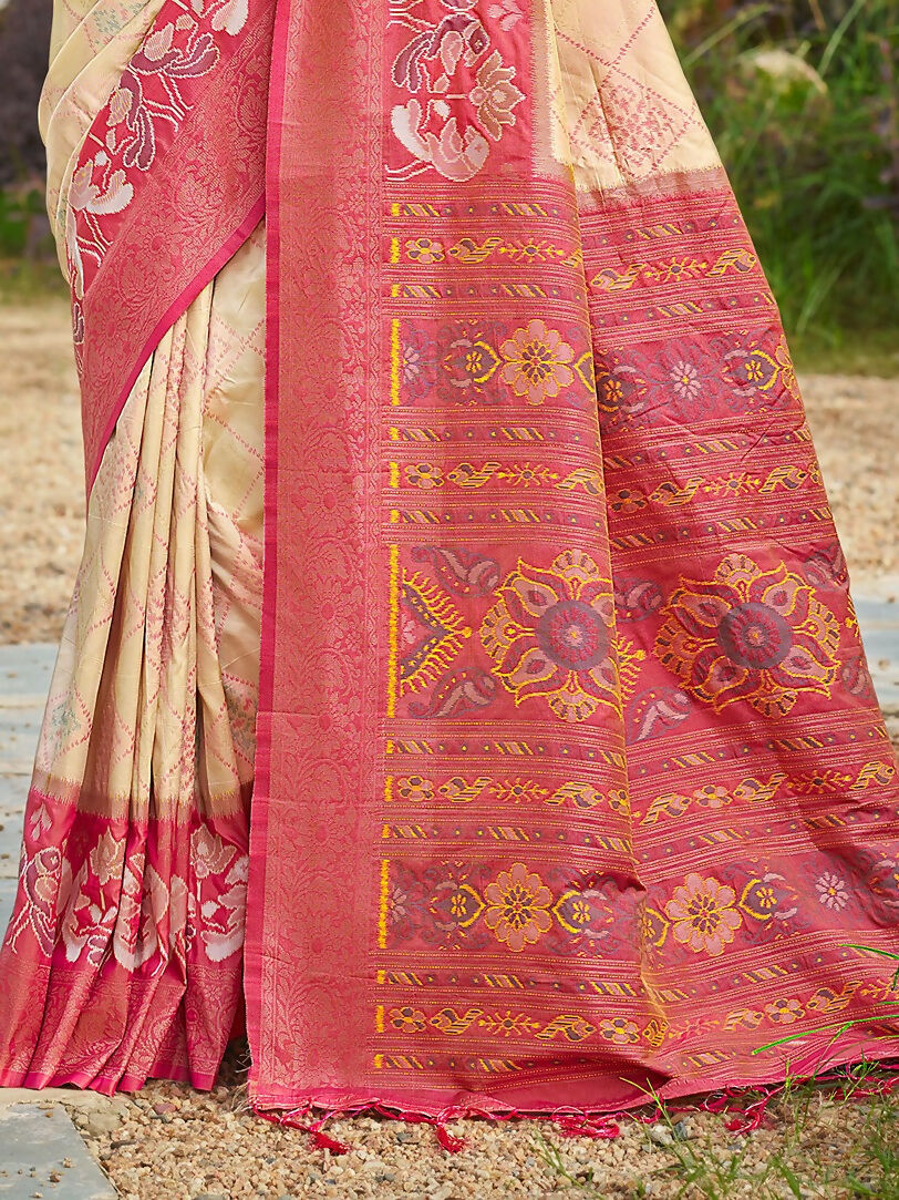 Shree Shyam Fashion Cream Soft Silk Saree