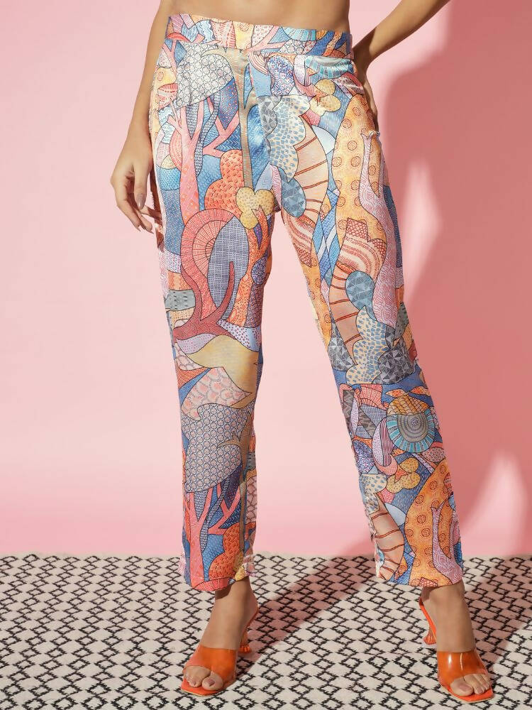 Myshka Multi Printed Women Bling & Sparkly Co-Ords