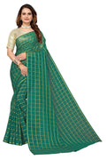 Vamika Green Jari Work Chiffon Saree (GARVITA GREEN)