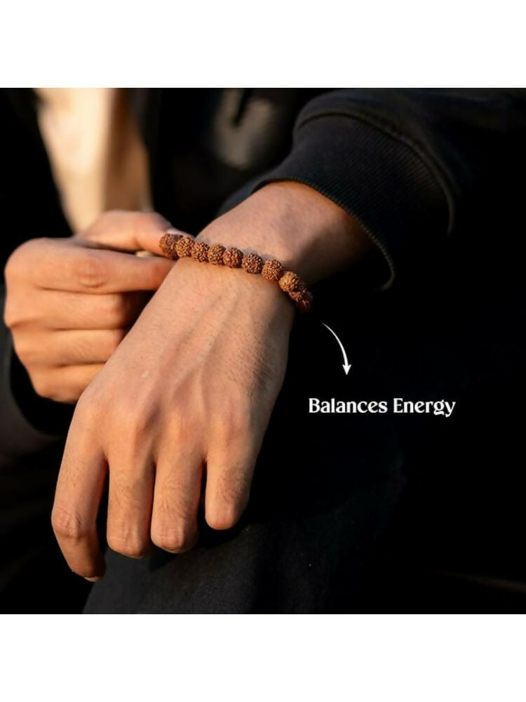 NVR 5 Mukhi Rudraksha Men & Women Bracelet