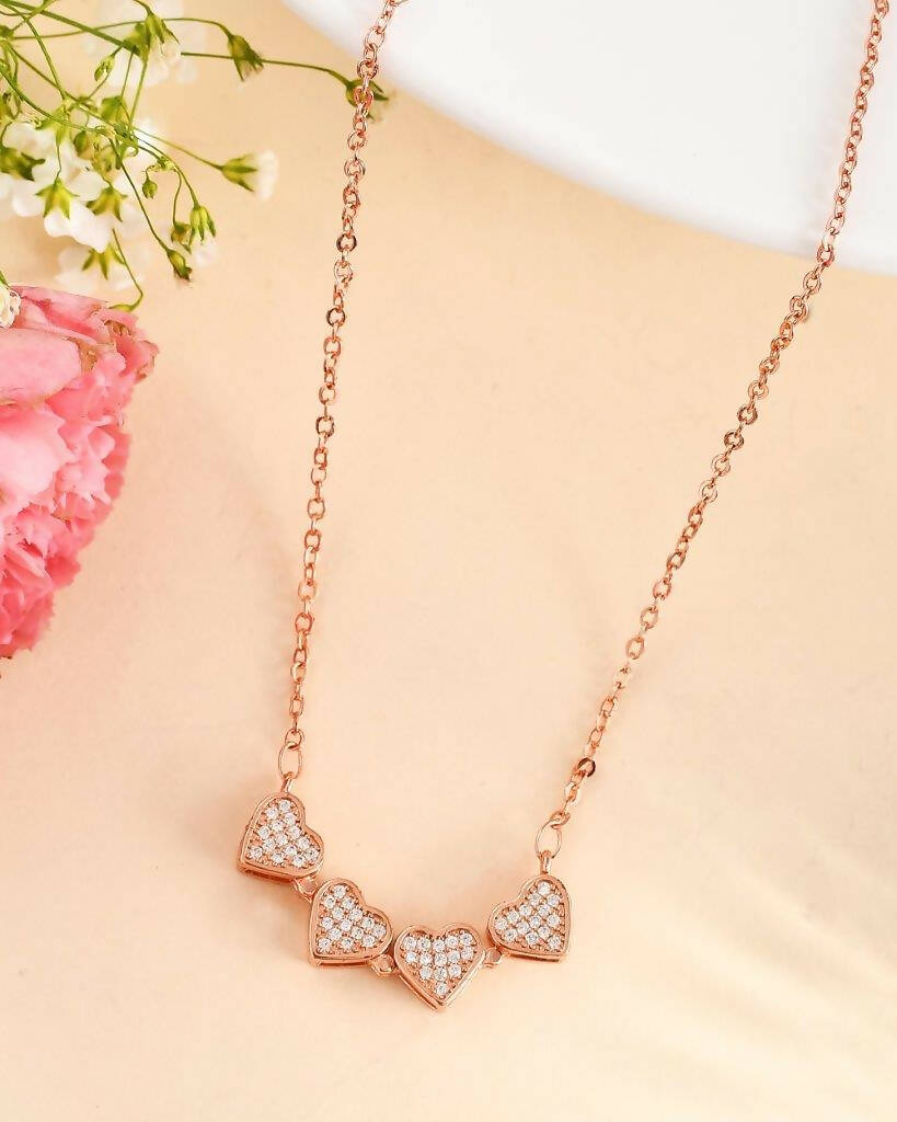 VOJ Women Gold Color stainless steel Necklace and Chains