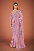 Vamsee Onoin Georgette Designer Saree