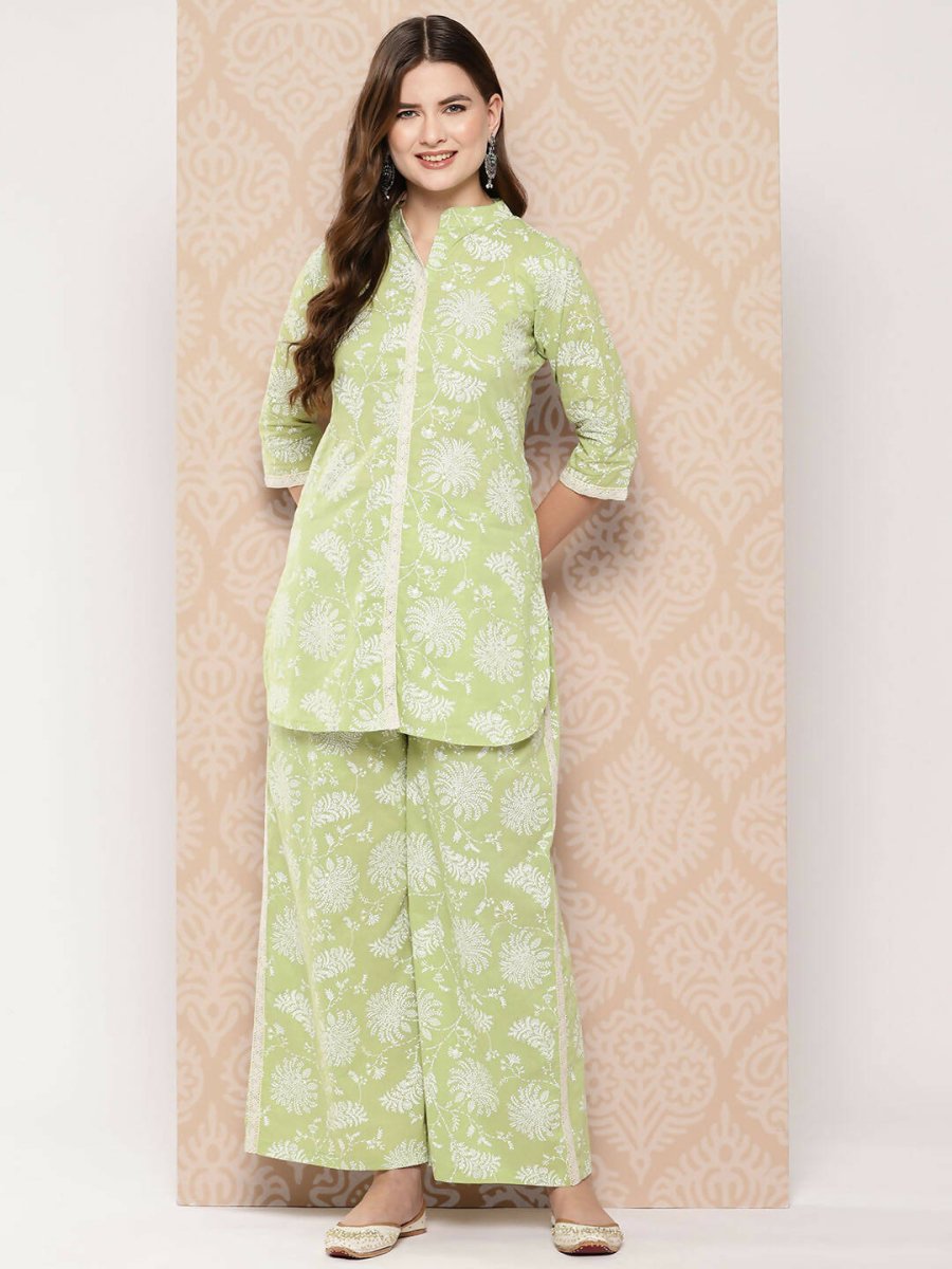 Ahalyaa Women's Traditional Wear Co-ods - Pista Green