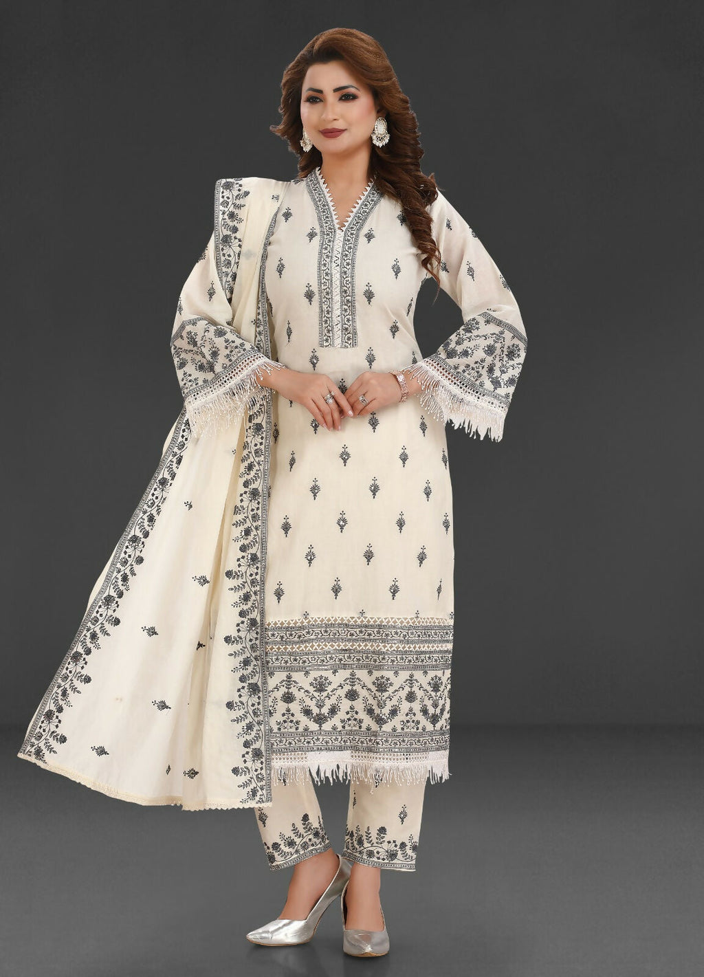 Joban Fashion Cotton Beige Color Kurta Set